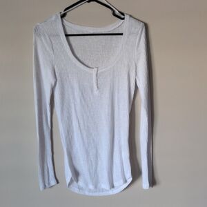 White Long Sleeve Women's Top Size L